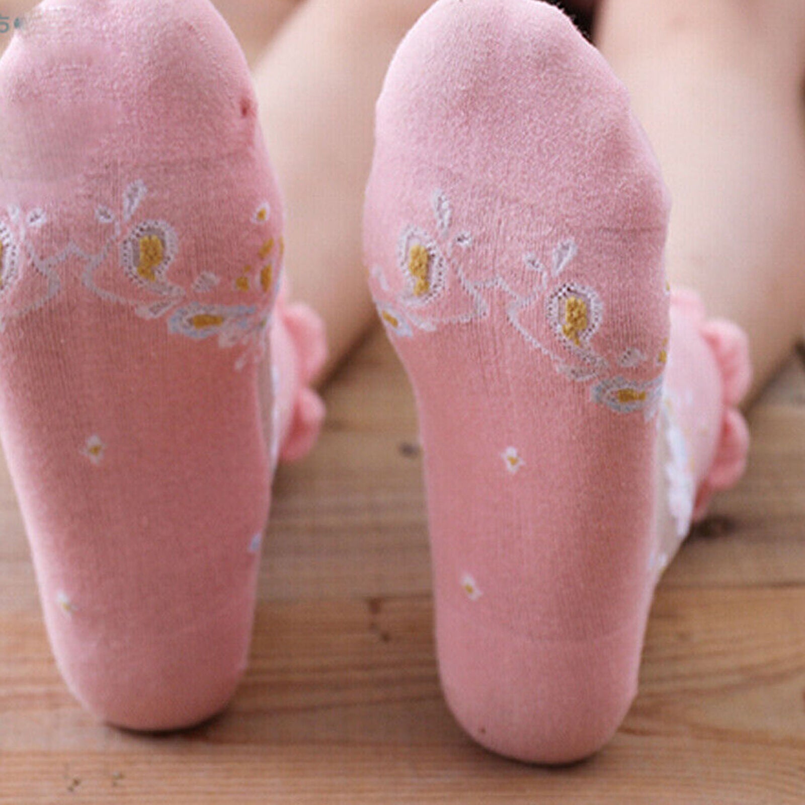 6 Pairs Ladies Floral Sheer Lace Ruffle Short Ankle Socks Lolita Cute Thin Socks