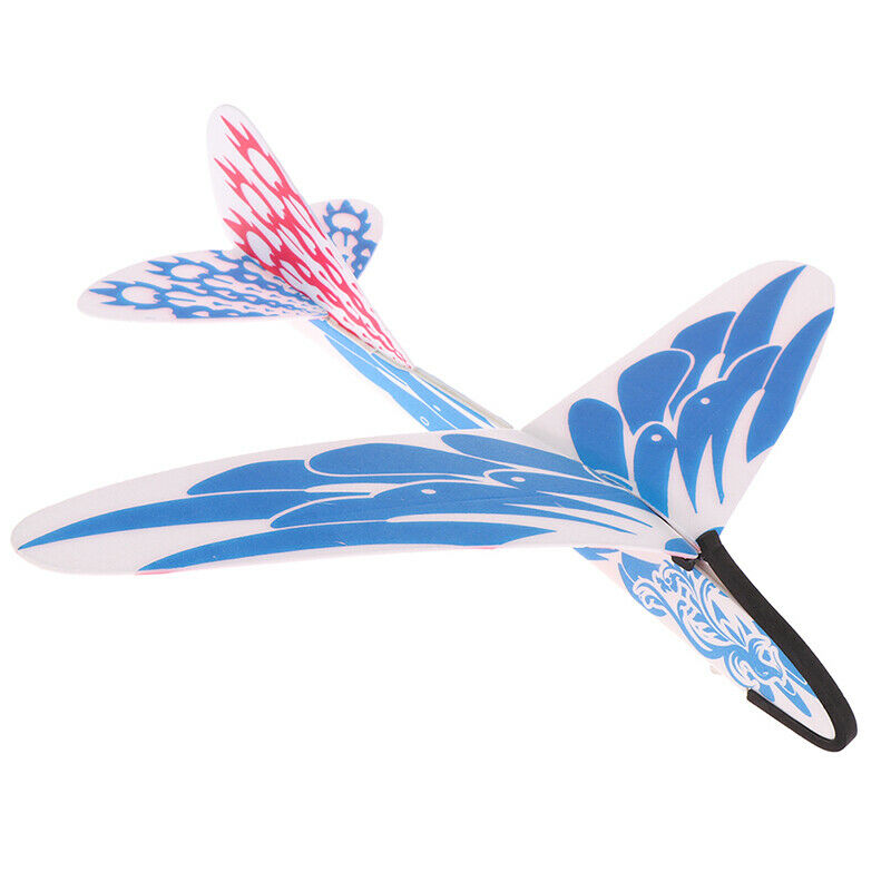 Assemble Foam Airplane Rubber Band Ejection Outdoor Launch Glider Pla.l8