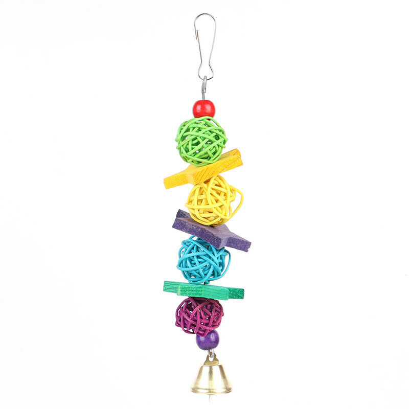 7Pcs Parrot Swing Bell Hanging Bird Cage Perch Toys Parakeet Cockatiel BudgiBDA