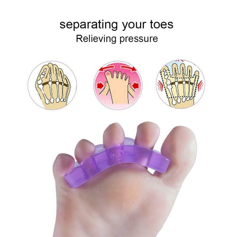 2Pcs/Pair Soft Silicone Toe Separator Flexible Finger Spacer Manicure Pedicure