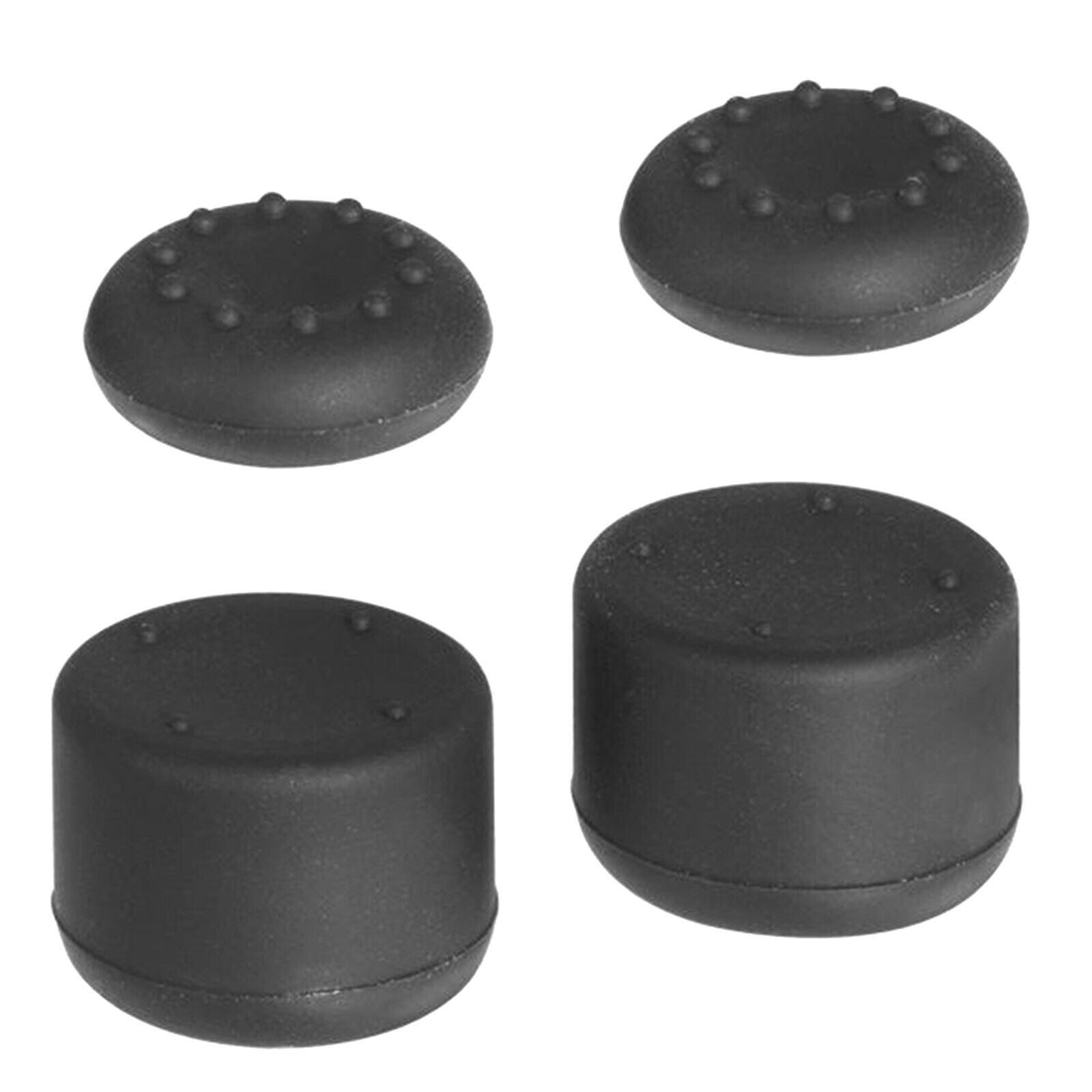 4 Pieces Black Rubber Thumb Grips Thumbstick Set for PS5 Controller Protection