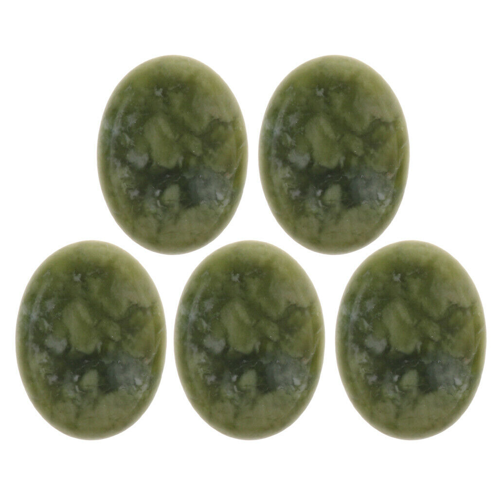 Lots 5 Jade Hot Massage Stone Back Shoulders Arms Beauty Spa Massage 3x4cm