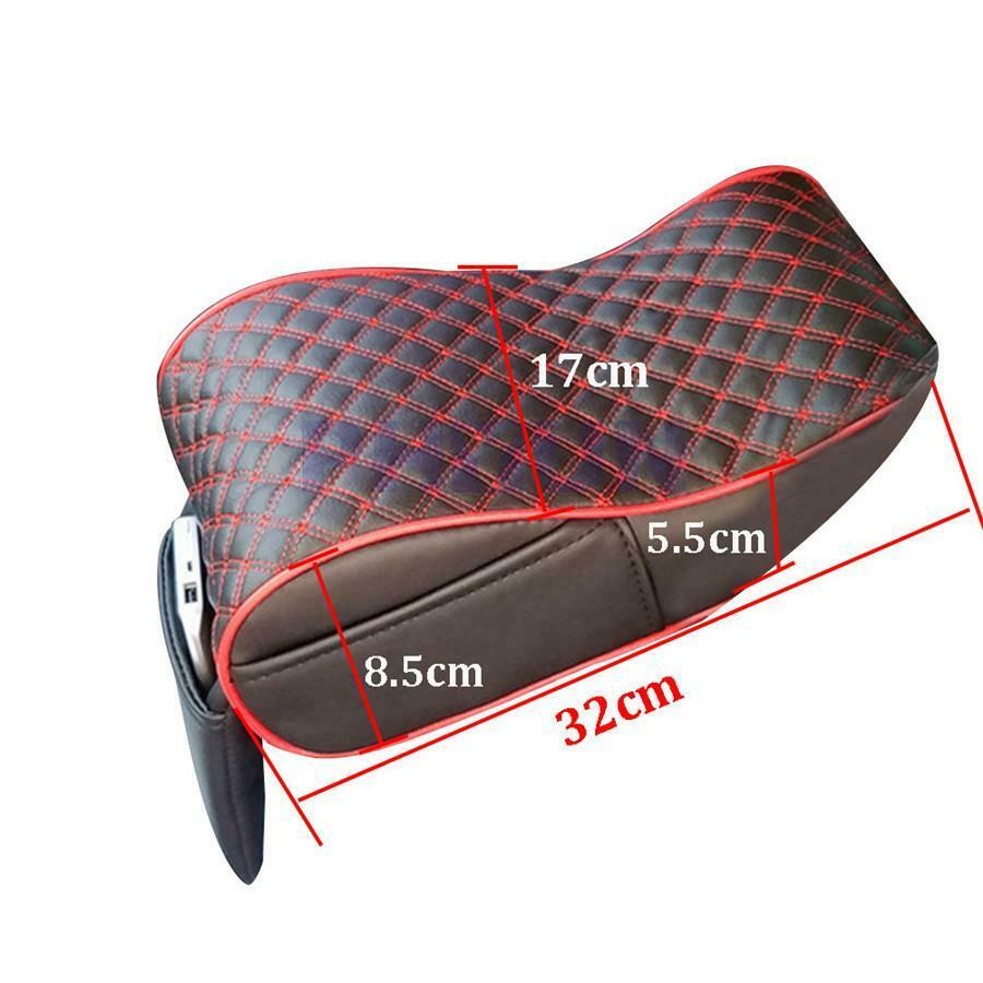 Universal Center Console Cover SUV Truck Car Memory Foam Cushion W/ Phone Holder