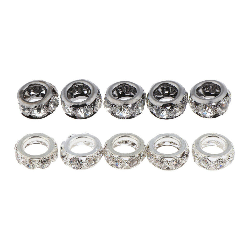 5pcs Dreadlock Hair Beads Hair Braid Rings Cuff Clips Beard Hair Decoration