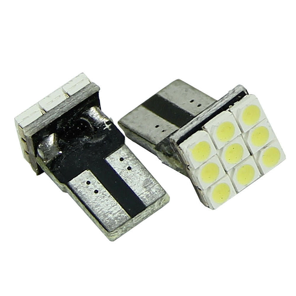 10Pcs T10 LED White 9SMD Car License Plate Light Tail Bulb 2825 192 194 168 W5W