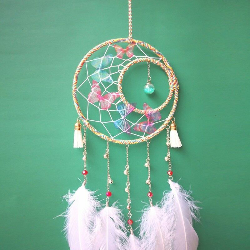 Handmade Dream Catcher Car Home Hanging Butterfly Bead Tassels Ornament Gift
