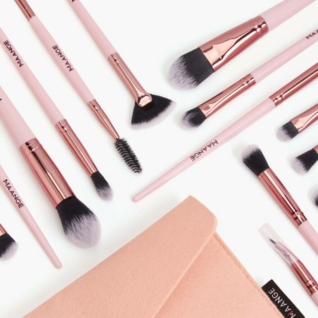 Pack Makeup Blending Brushes Powder Foundation Eyeshadow Mascara Brush Pink