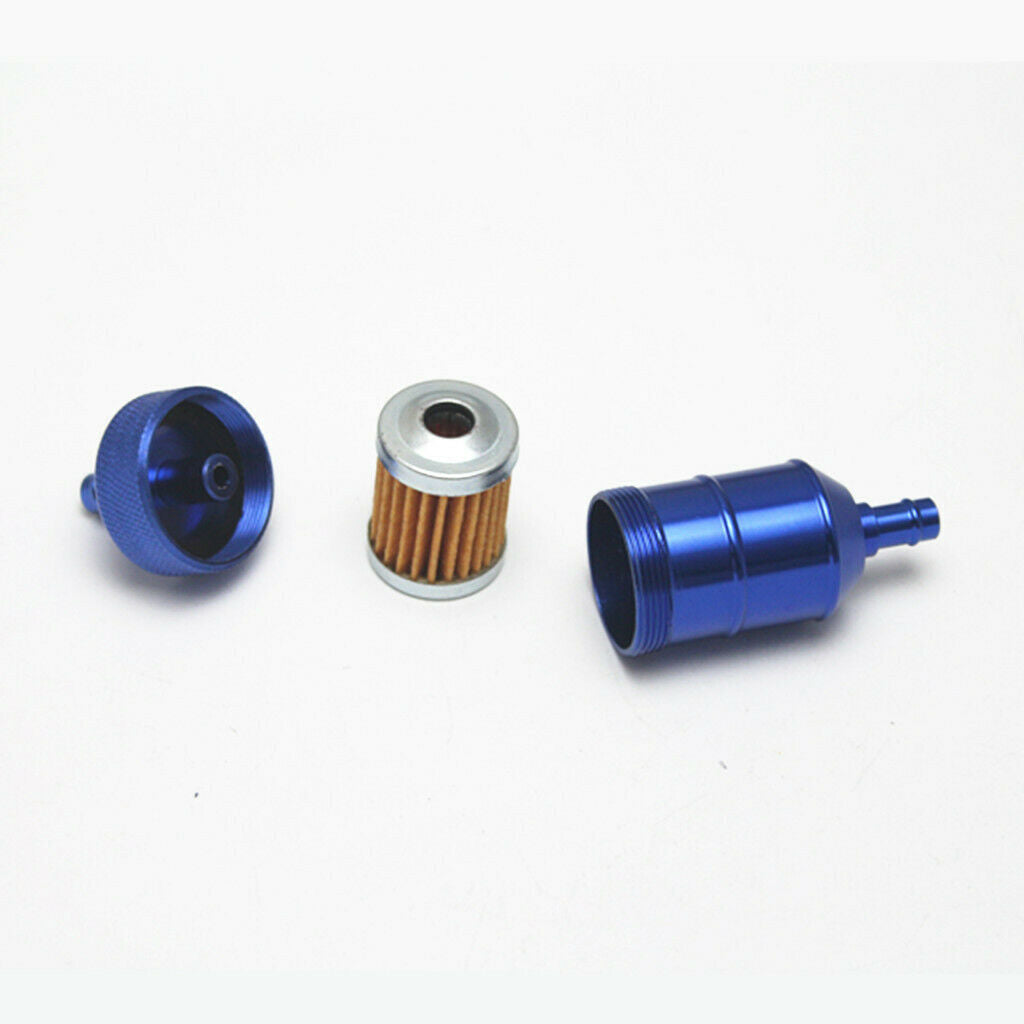 2x Motorcycle Pit Dirt Bike ATV Quad Inline Fuel Gas Filter 5/16 in 8mm Blue
