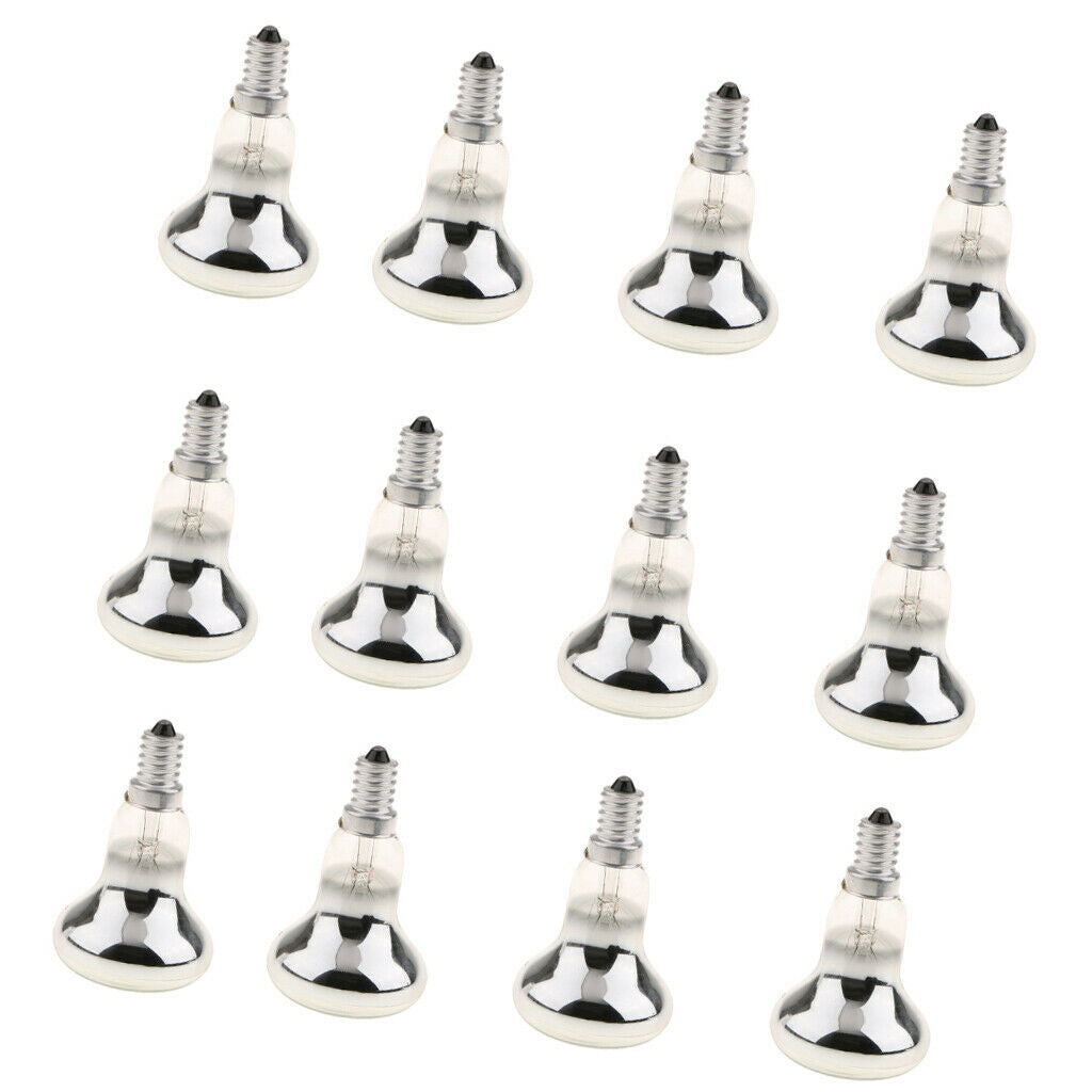 12Pcs R50 Reflector Tungsten Filament Spotlight Bulb   Lamp SES E14 60W