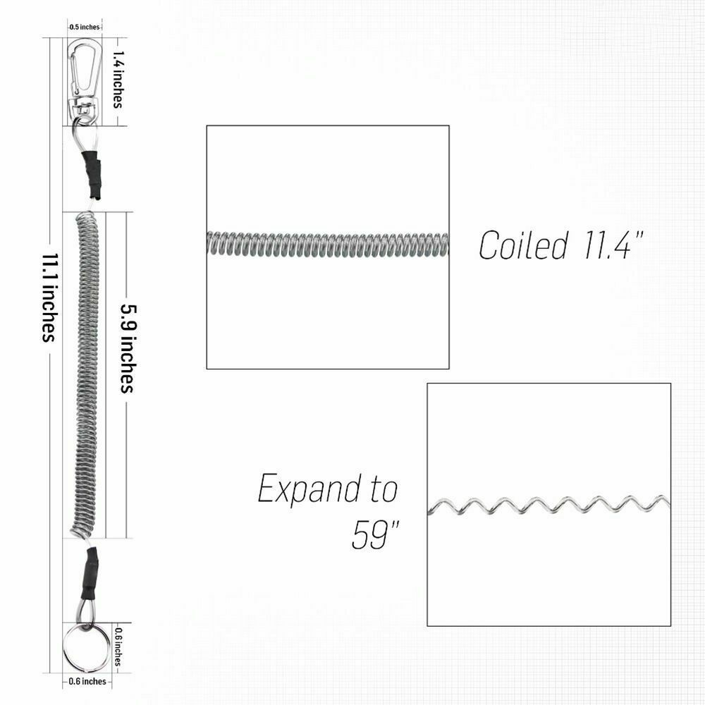 Tool Spring Elastic Rope Anti-lost Phone Keychain Portable Fishing Lanyards