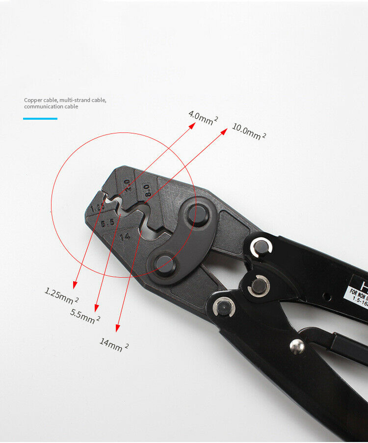 Hs-16 Bare Terminal Ratchet Crimping Pliers Multifunctional Manual Crimping Tool