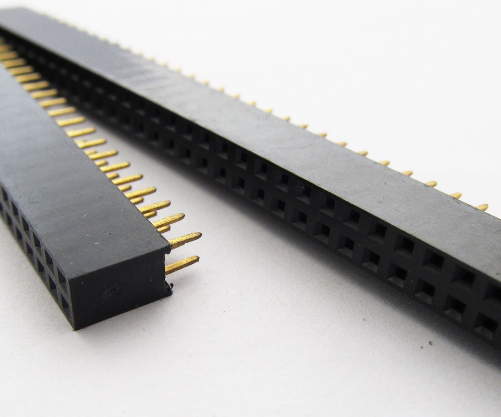 10x Double Row 2x 40pin 2.54mm  Female Pitch Flat PCB Panel Breakable Pin Header
