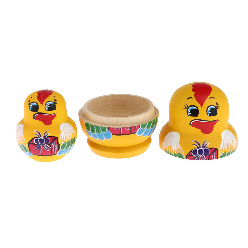 8 Piece   Cartoon Chick w/ Wing Toys Handpainted Party Decoration