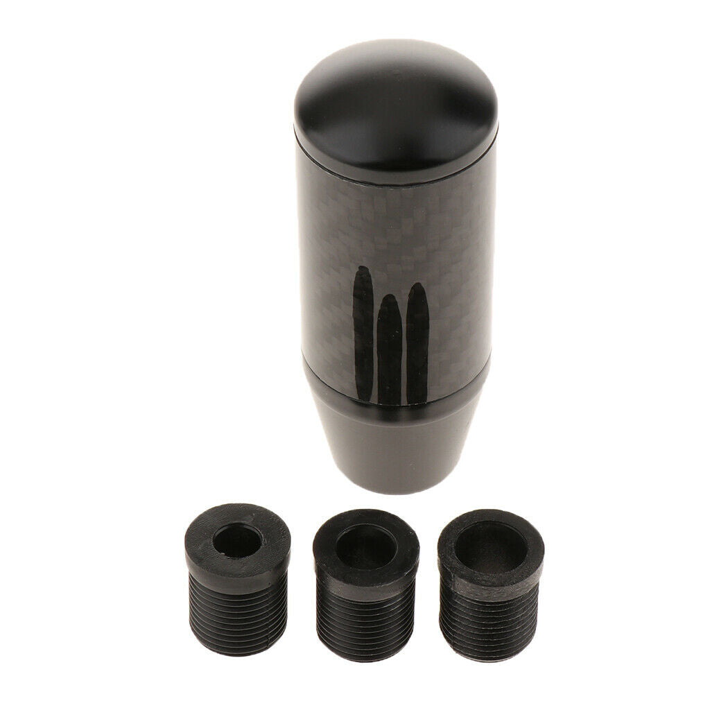 Carbon Fiber+ Aluminum Car Manual Knob Gear Shift Head Shifter Lever Stick