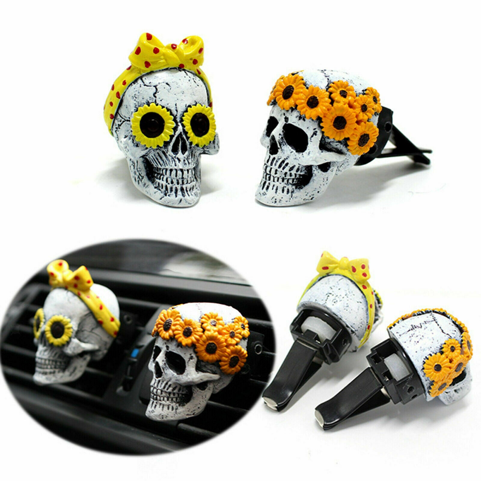 2Pcs Car Air Vent Decor Perfume Air Freshener Aromatherapy Fragrance Clip