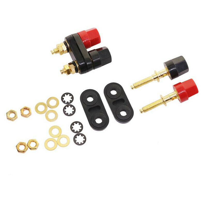 2pcs Speaker Amplifier Terminal Binding Post Dual 2 ways Banana Plug Jack