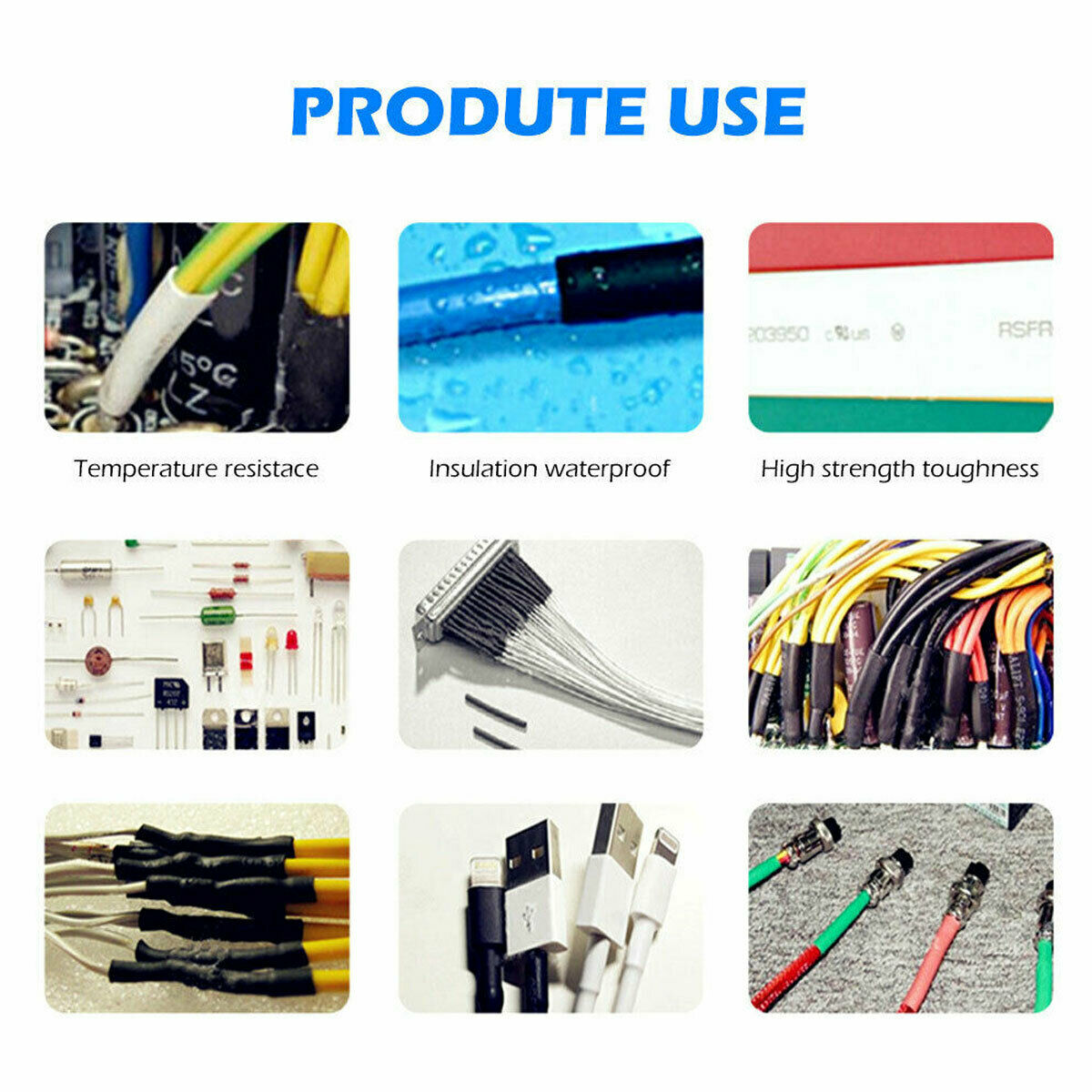 530PCS Gaine ThermorÃ©tractable Tube RÃ©tractable Assortiment 2:1 Tuyau Tube kit