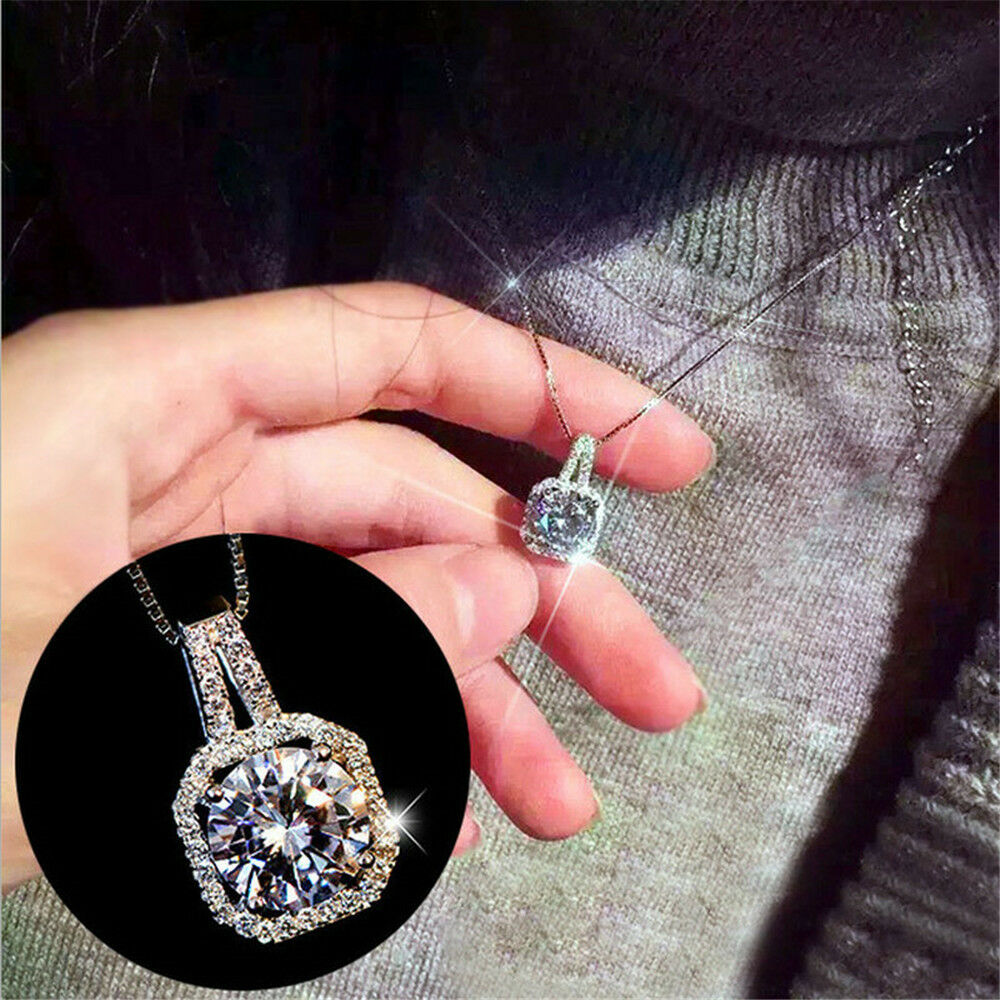 Fashion Crystal Charm Pendant Jewelry Chain Chunky Statement Choker Necklace US