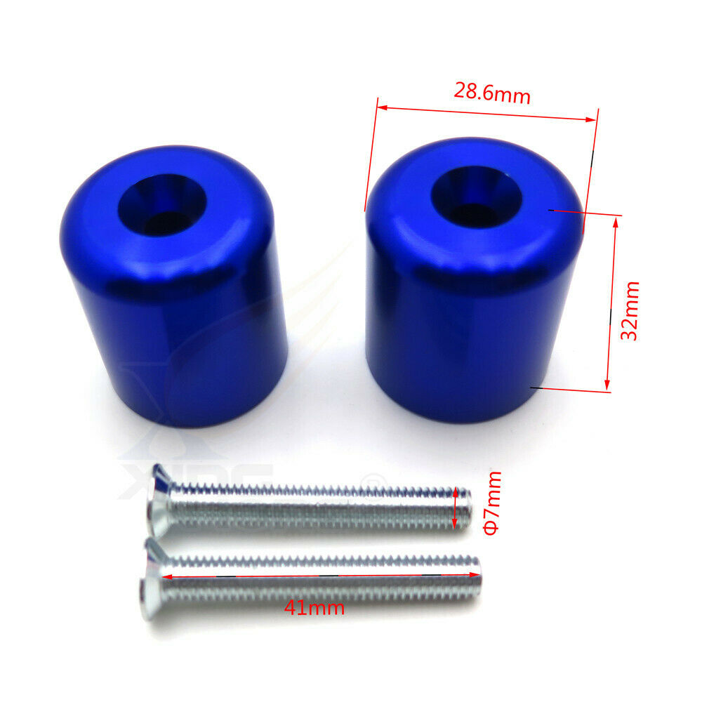 BLUE Hand Bar End For 1999-2012 Suzuki GSXR 600 750 1000 GSX1300R Hayabusa