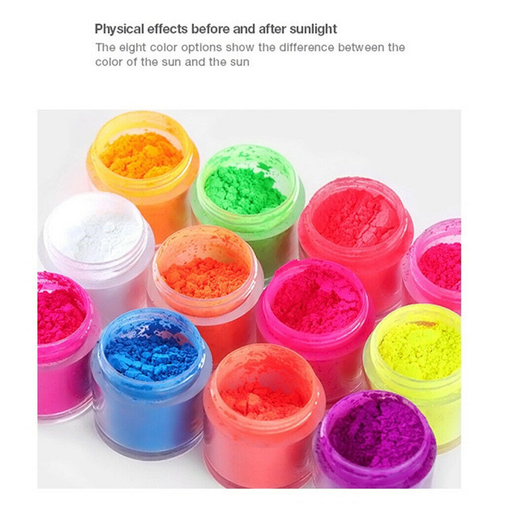 Halloween Party Luminous Nail Powder DIY Acrylic Tips Decoration Powder