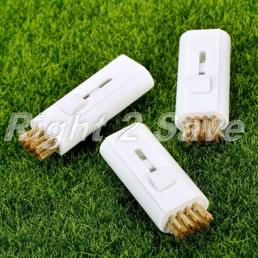 3Pcs Pocket Carry Retractable Brushes Steel Golf Club Cleaning Groove Cleaner