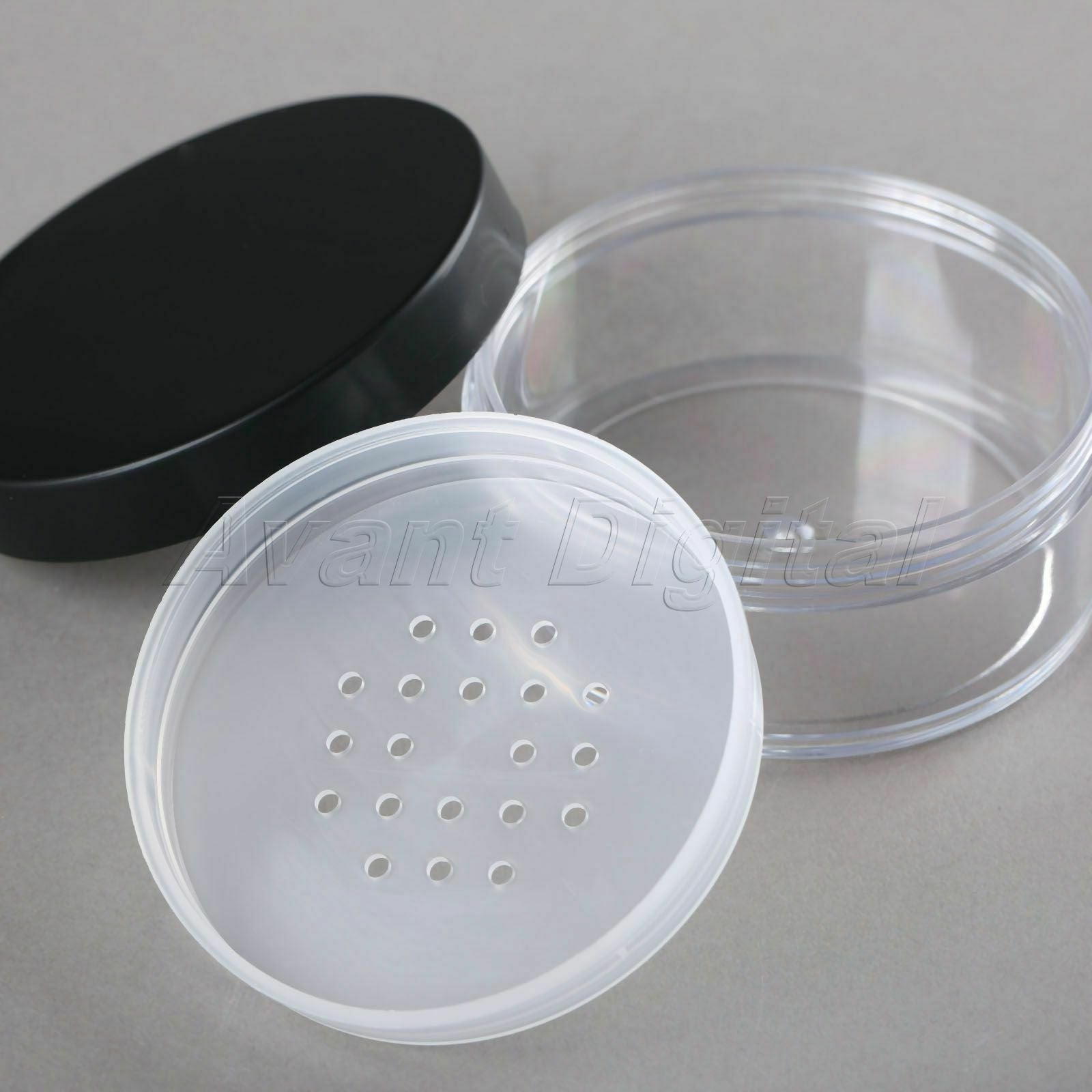 50g Plastic Empty Cosmetic Container Loose Powder Jar Powder Puff Boxes Travel
