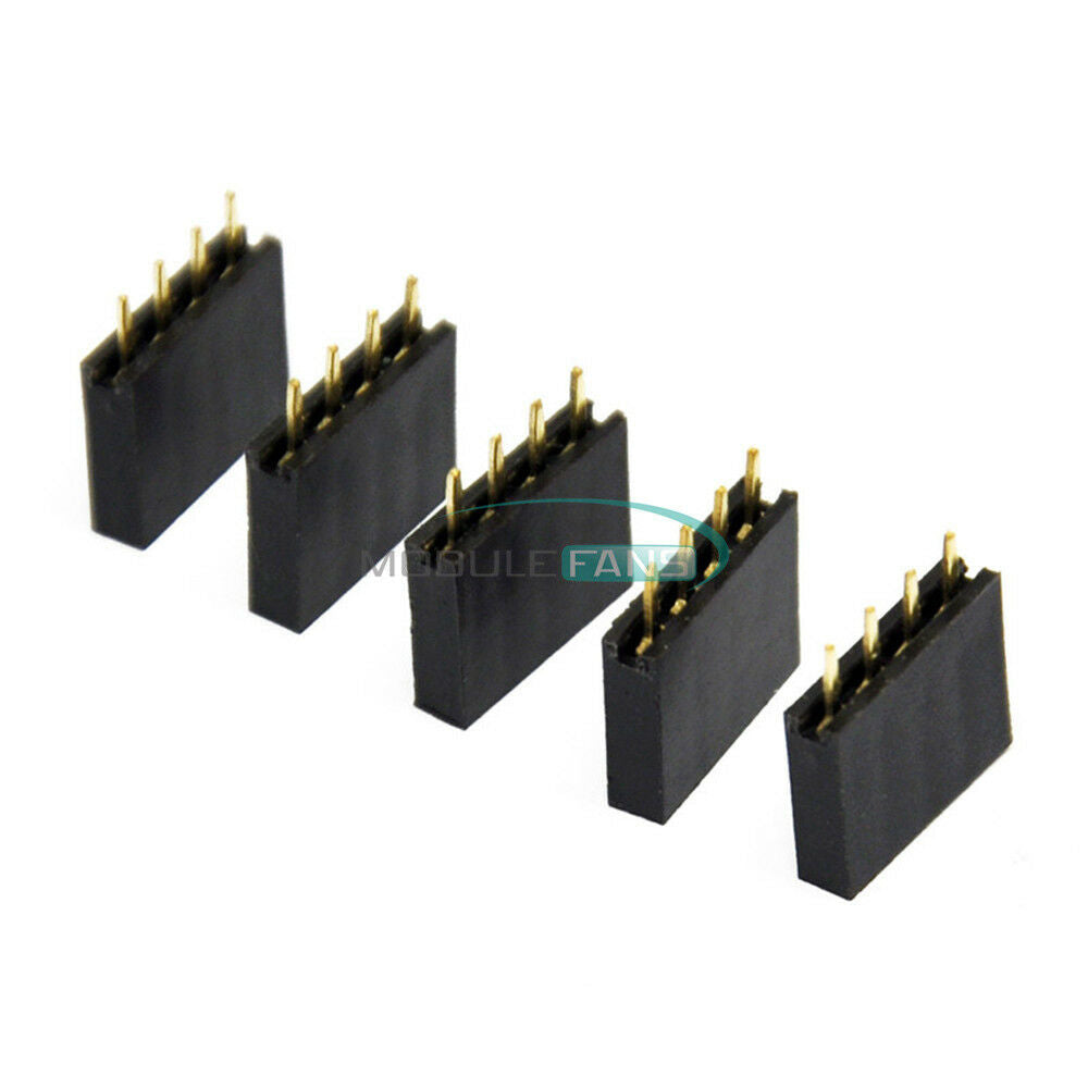 50PCS 2.54mm Header Straight Single Row 1x4 pins Female Connector