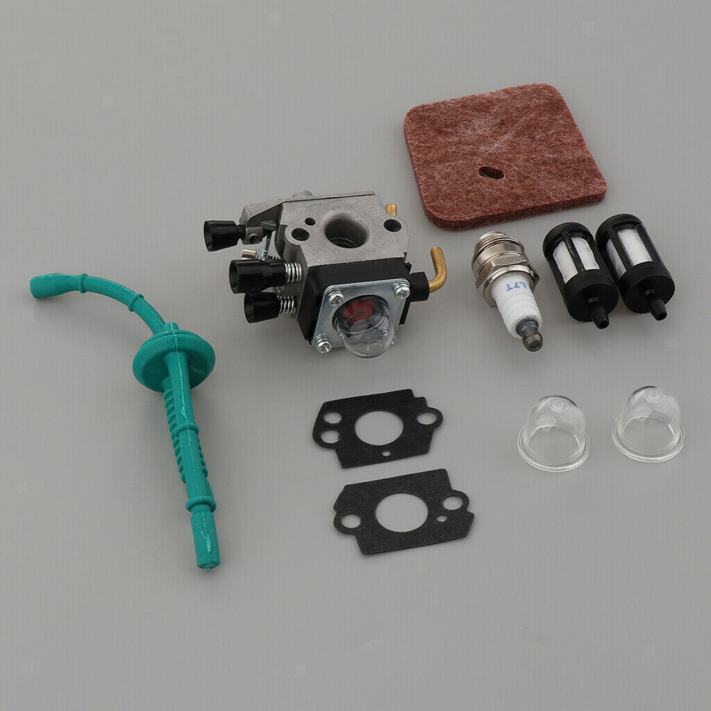 Carburetor with Air Filter Fuel Line Kit for STIHL FS38 FS45 FS46 FS55 KM55 HL45