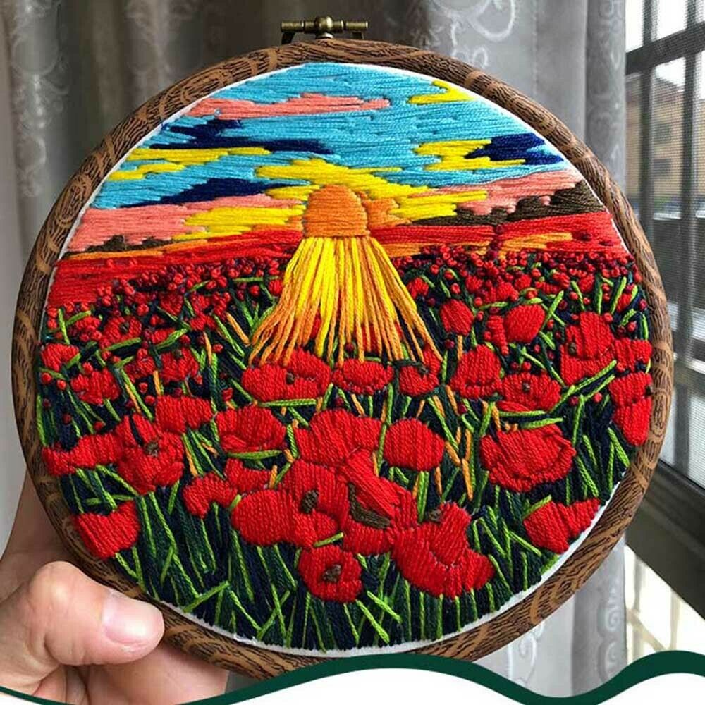 Accessories Flower Embroidery Needle Punch Cross Stitch Kit Embroidery Hoop
