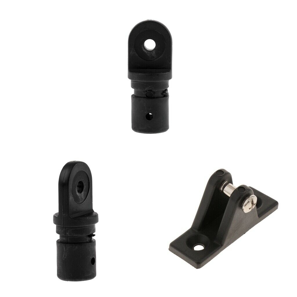 Marine Boat Deck Hinge & Bimini Top Cover Fitting 22mm Insert Tube Eye End