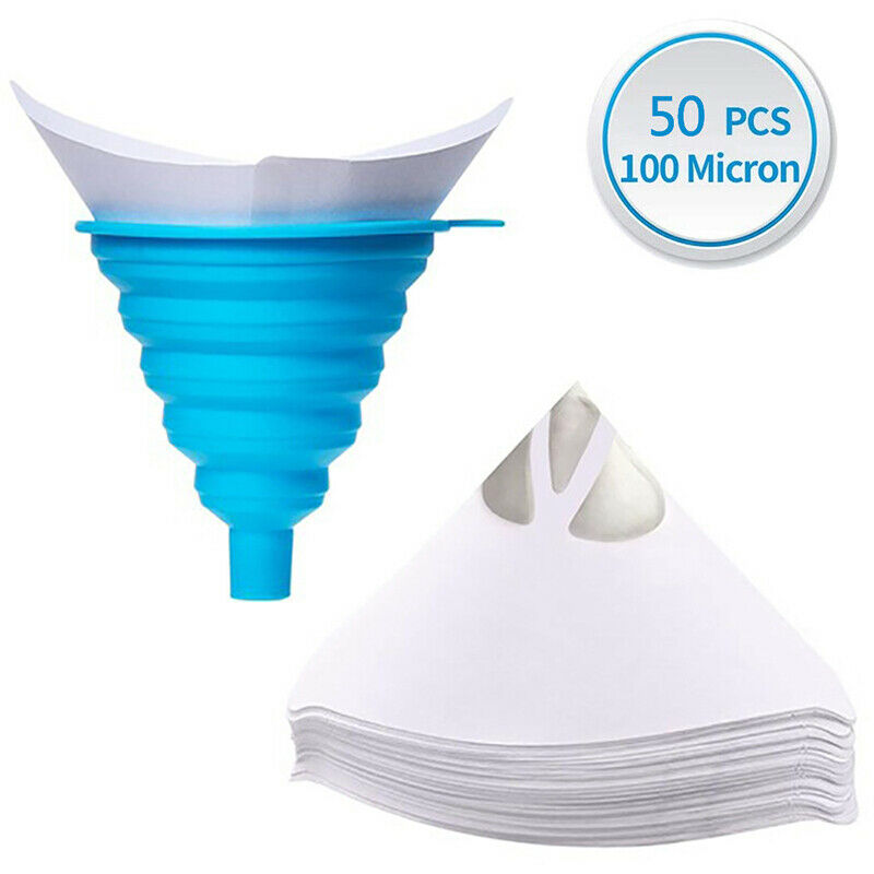 50Pc Paint Filter Paper Purifying Straining Cup Funnel Disposable Paper 100 MeI7