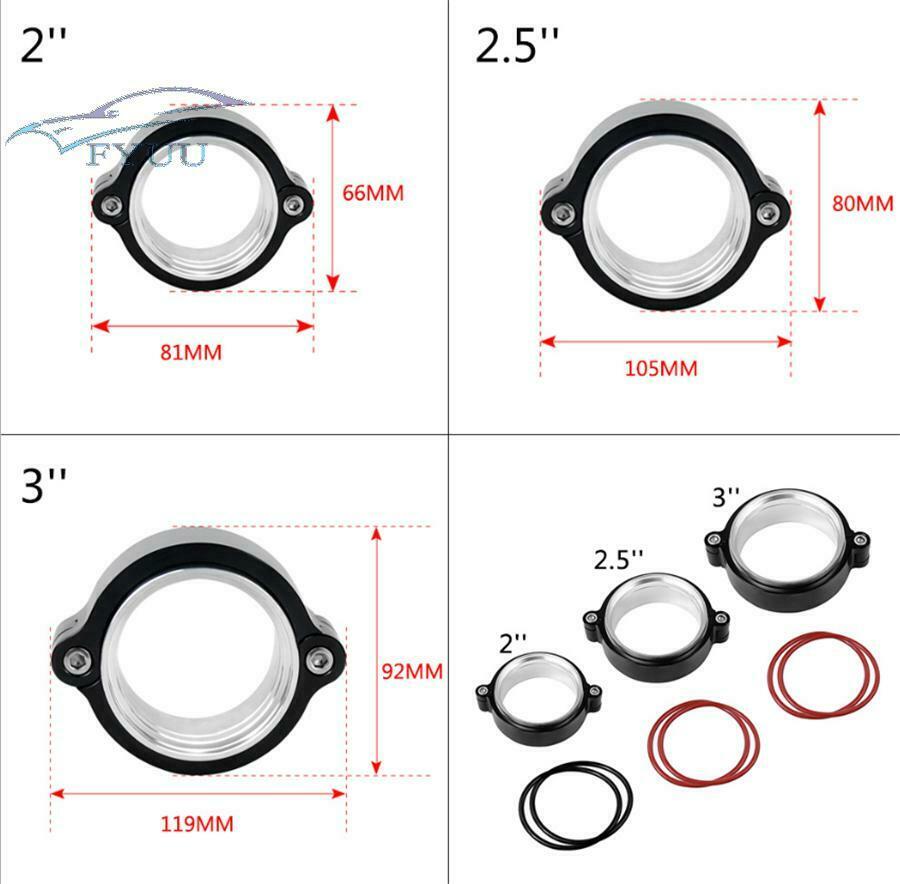 For 3" Turbo Pipe  Exhaust V-band Dump Clamp w Flange Assembly Anodized Clamp