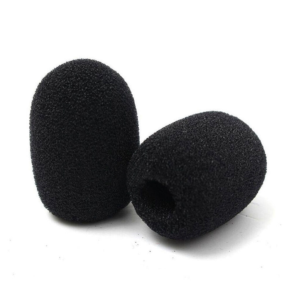 10PC Microphone Headset Grill Windscreen Sponge Foam Black Mic Cover New