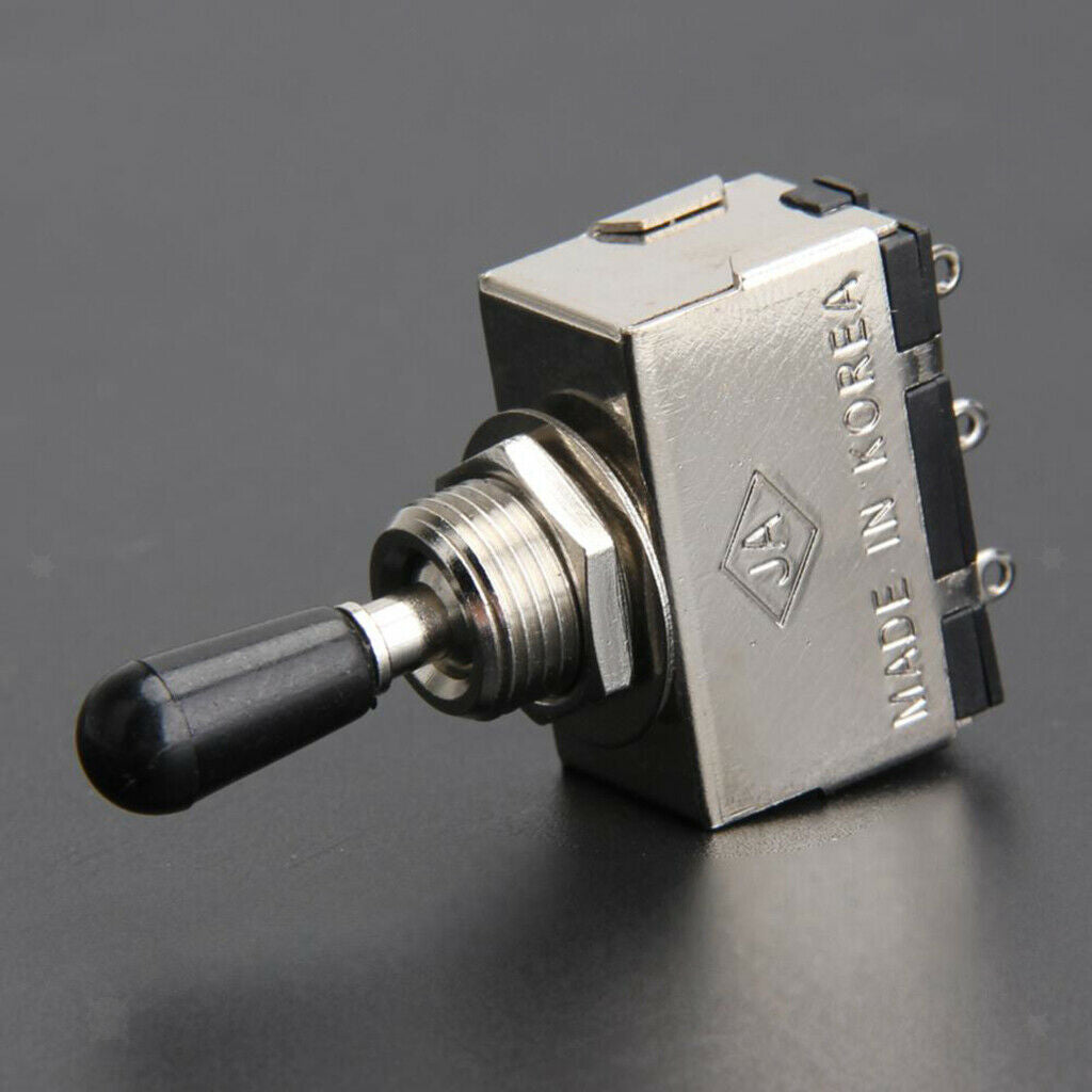3 Position Sealed Toggle Switch Black Button for LP Electric Guitar