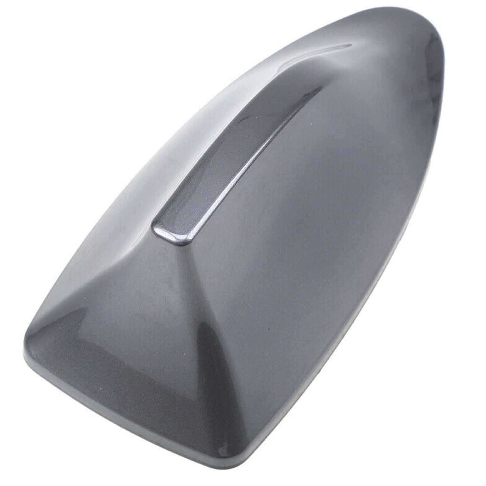 Grey Car Shark Fin Roof Antenna Aerial Mast FM/AM Radio Signal Decor Universal