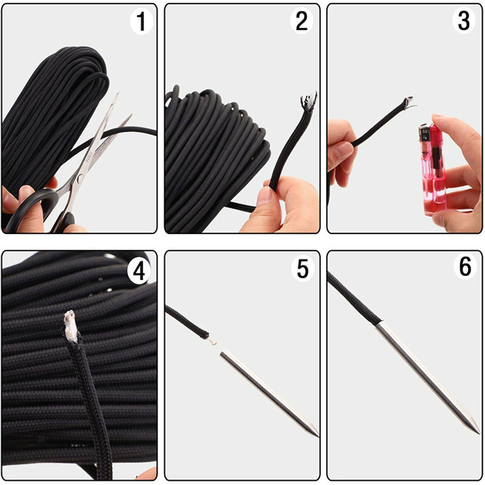 Paracord Lacing Needles Stainless Steel Tool Set Fid Lacing Stitching 4Pcs