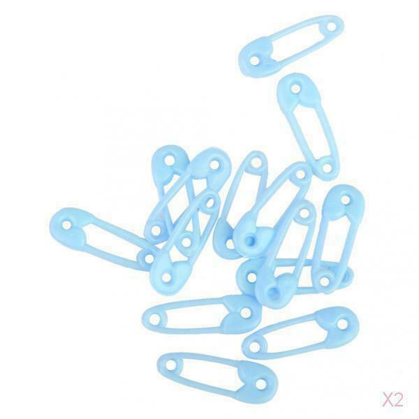 Pastel Blue Mini Safety Pin Favors for Baby Boy - Party Supplies - Favors - Misc