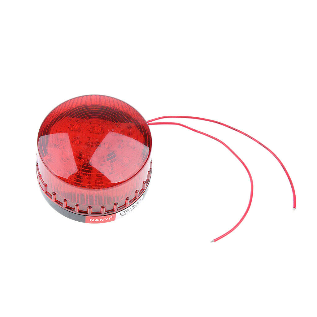 Red+Blue LED Light Warning Flash Emergency Signal Round Shaped Highlight 220V