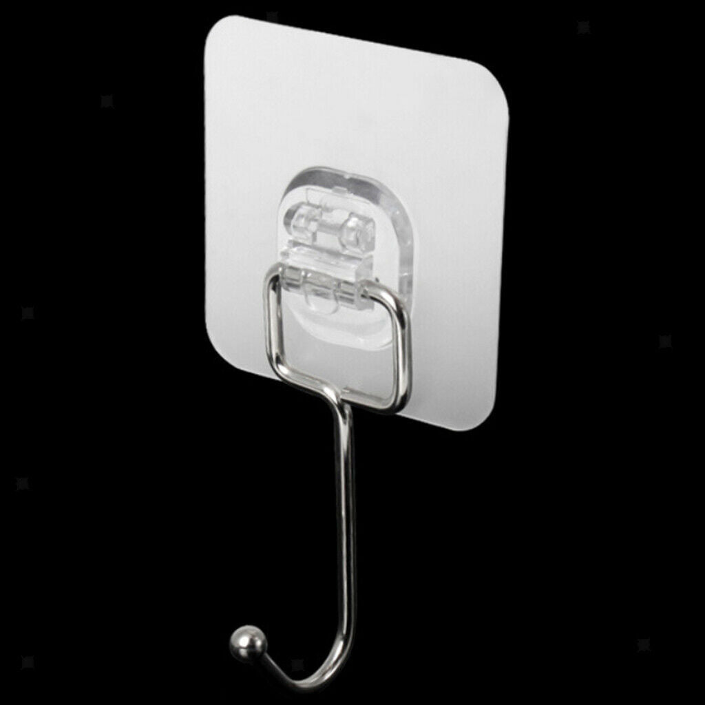 Self Adhesive Firmly Stick On Door Wall Tile Stainless Steel Hook Hanger