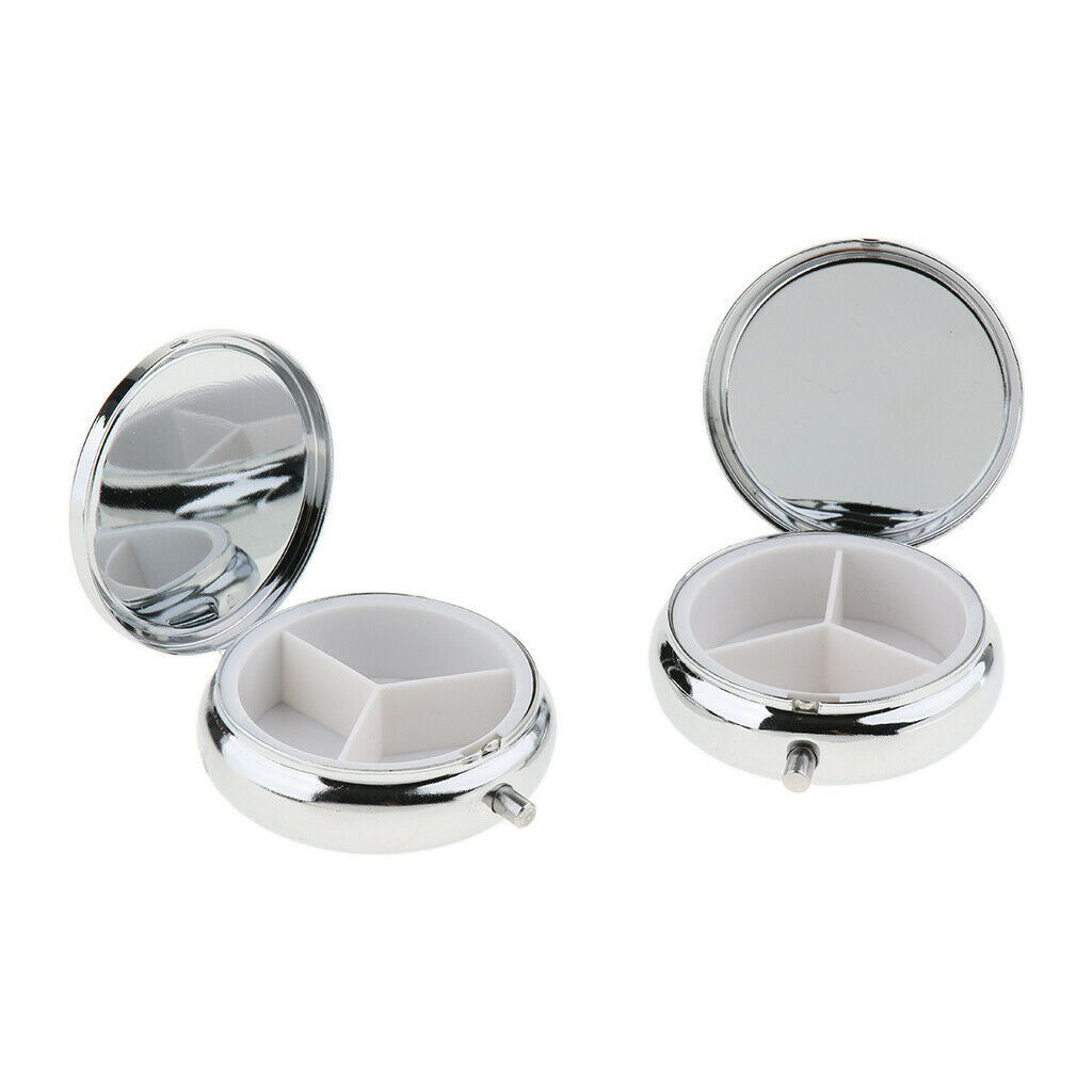 Lots 4 2/3 Slots Travel Pill Box Holder jewelry Beads Organizer for Purse