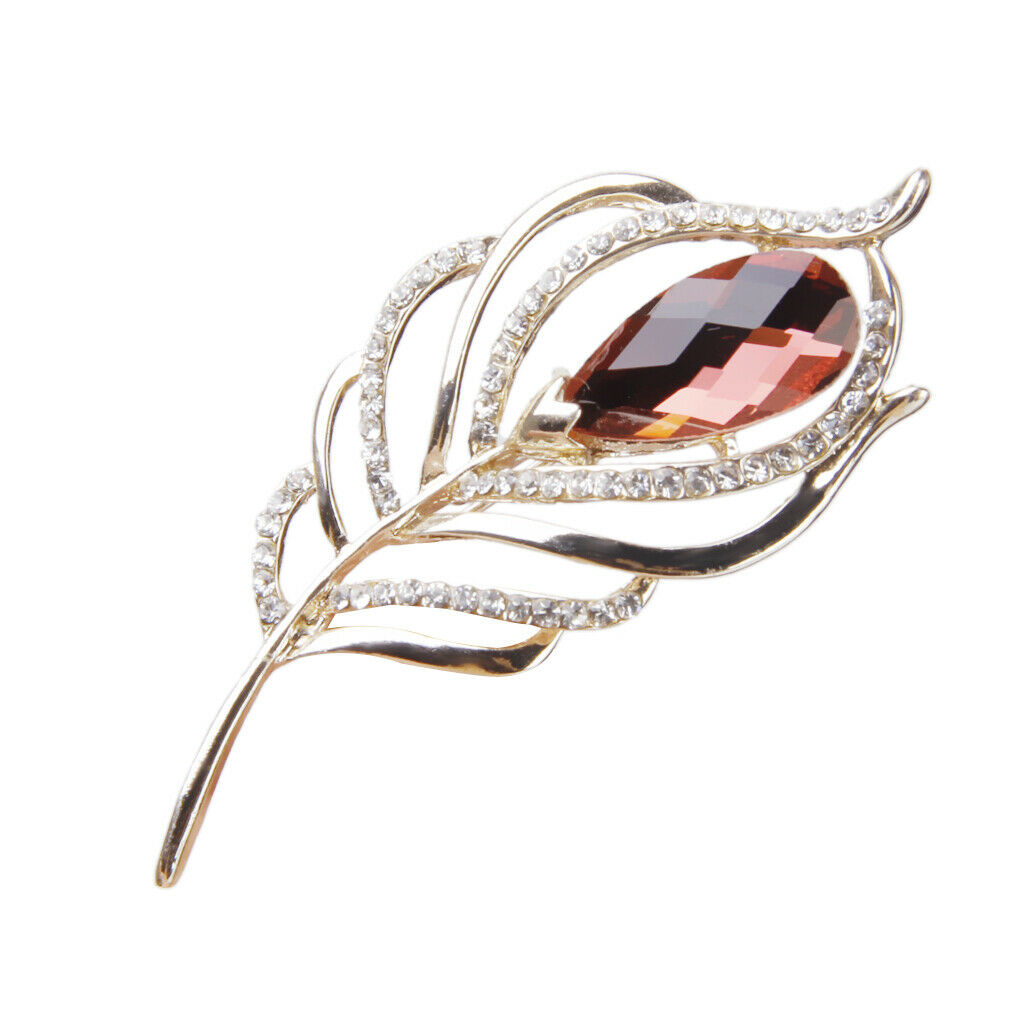 Fashion  Brooch Leaf Design With Gift Rhinestone / Wedding / Scarf