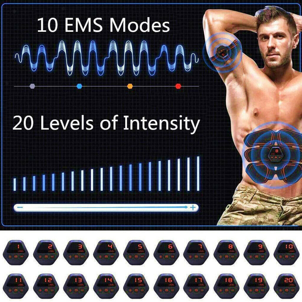 Portable Abdominal Stimulator Abs Arm Legs Tone Trainer Fitness Home Exerciser