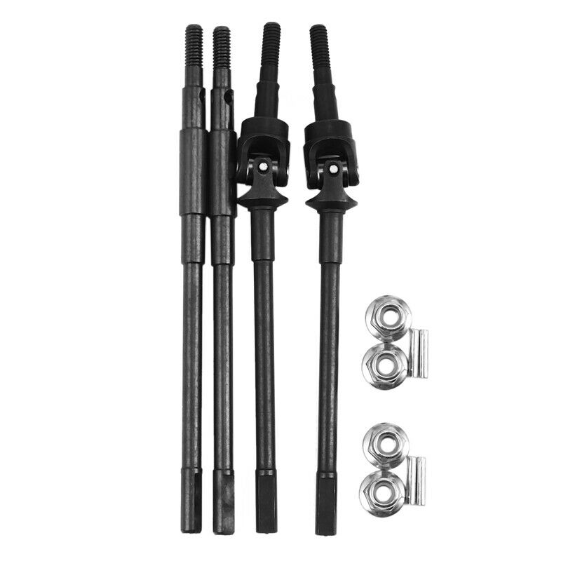 2X(1/10 RC Cler Metal Steel Front Rear Axle CVD Drive Shafts For Axial SCX1M3U5)