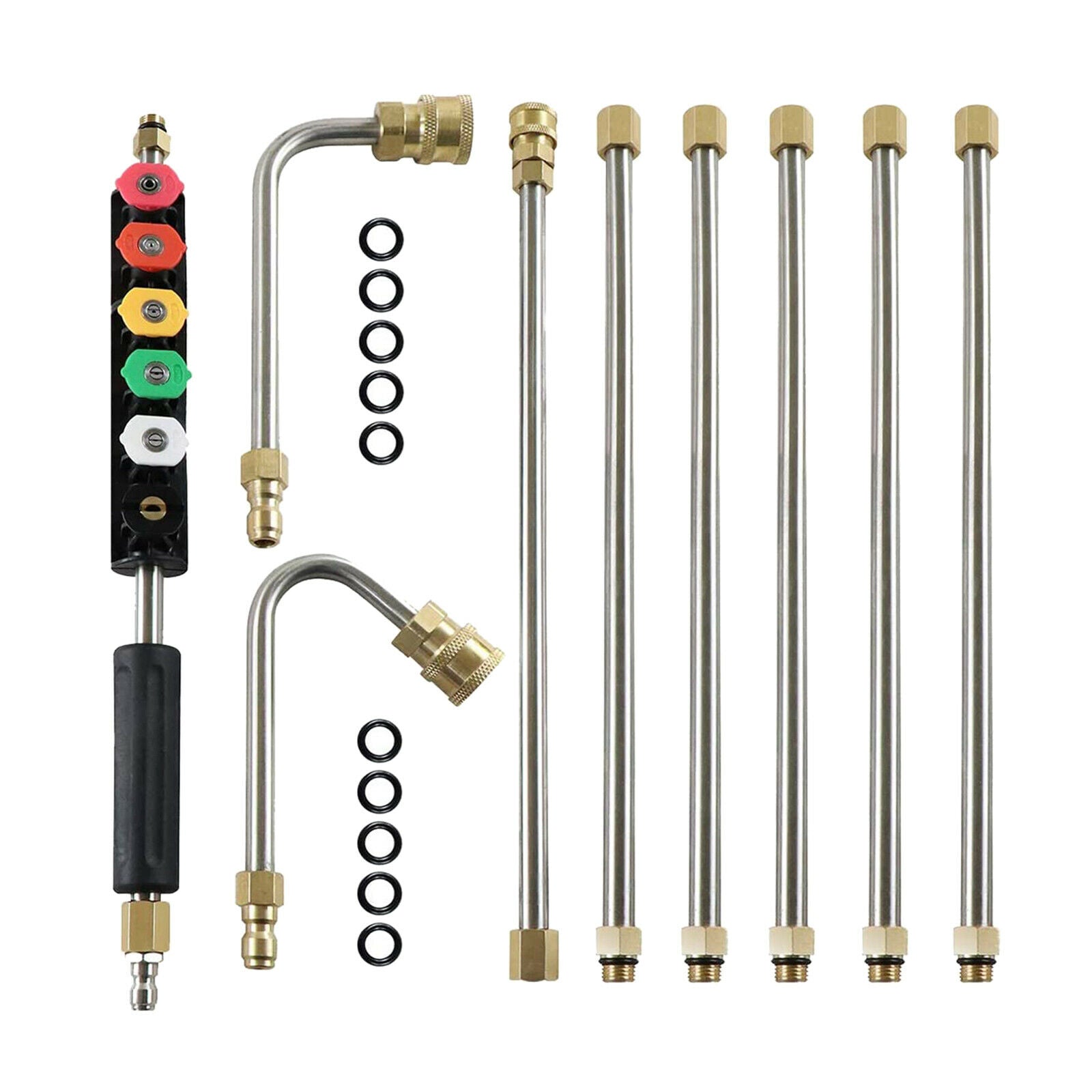 9pcs Pressure Washer Extension Wand Power Washer Lance 1/4'' Quick Connect