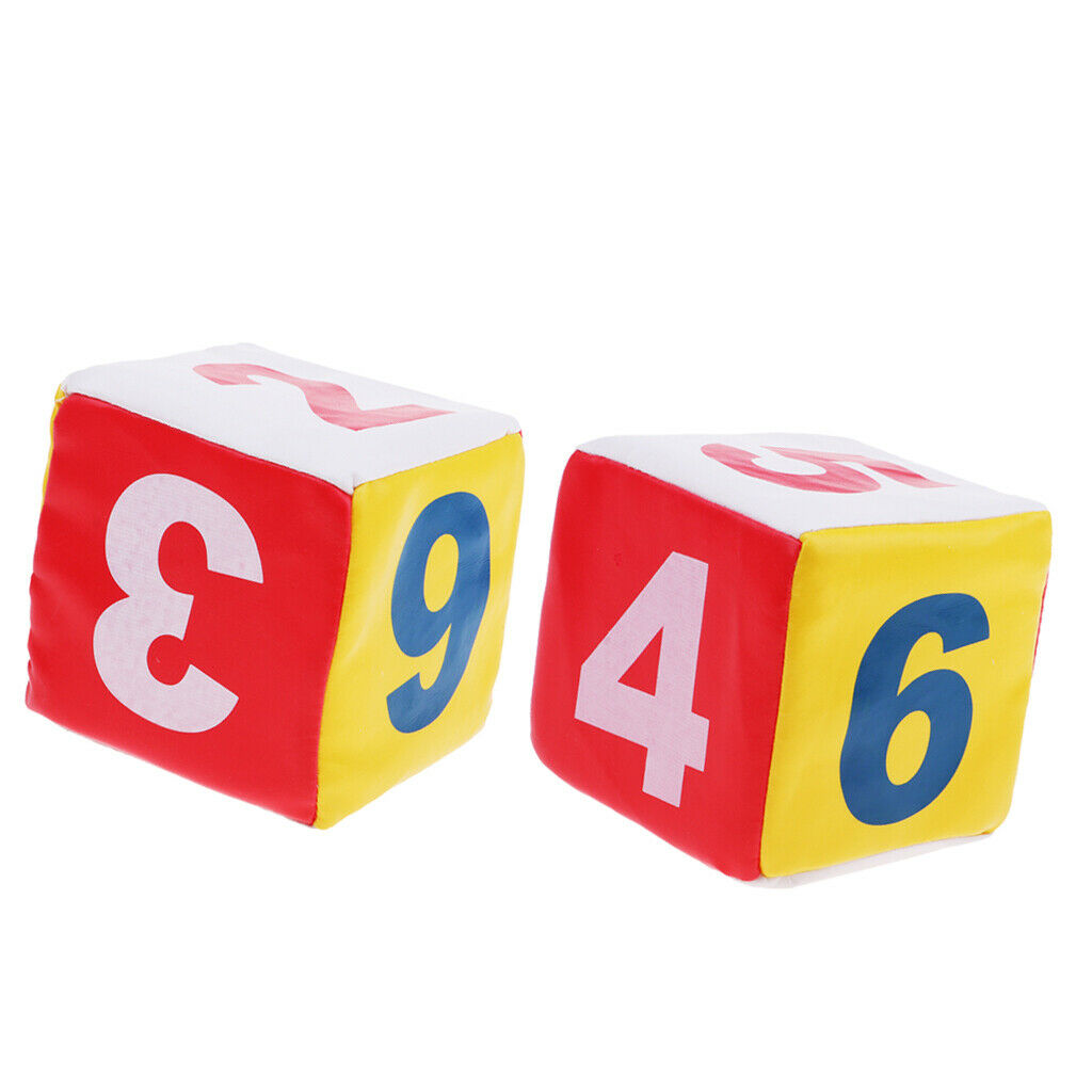 2xSponge Dice Spot Dice Cute Dice Bar Fun Decor Children Playing 1-6 Numbers