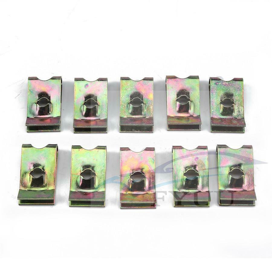 75PCS Speed Fasteners Screw Size 4,6,8,10,12,14 U Clips Spire Captive Nut Clip