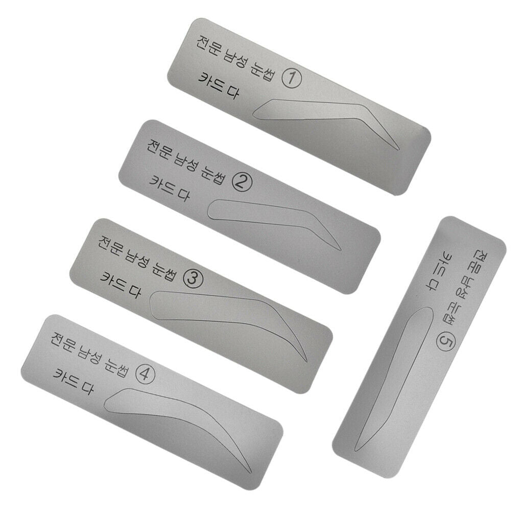 5 Styles Eyebrow Stencil Shaper - Women Eye Brows Ruler Shaping Template for DIY