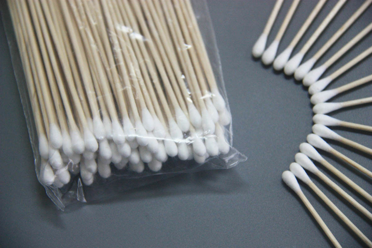 Cotton Swabs Swab Applicator 100 Pieces 6" Extra Long Wood Handle Sturdy