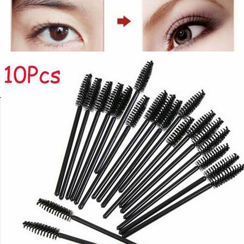 10Pcs Makeup Tool Oblique Design Eyebrow Rotate Brush Cosmetic Brow Brush h9s