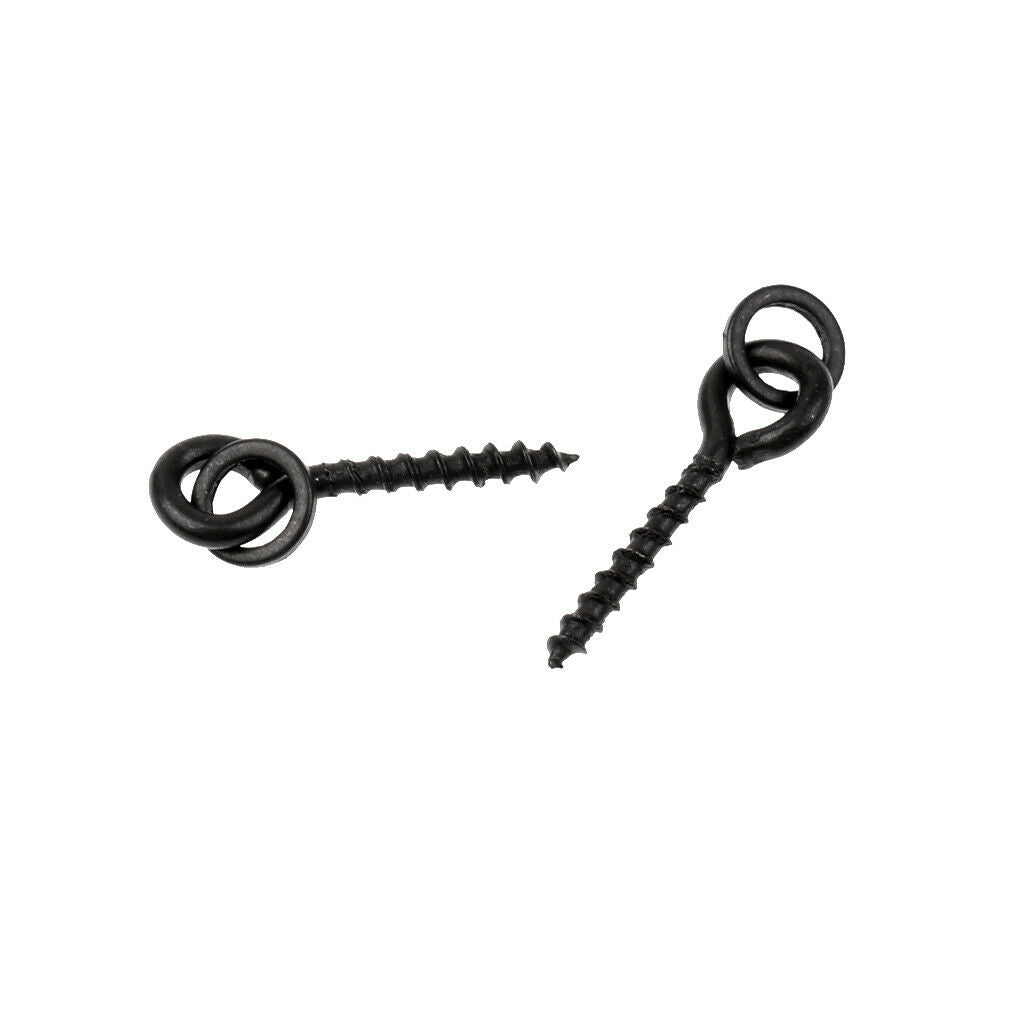 50x Fishing Bait Screws Metal Bait Screws with Solid Ring Fishing Accessories